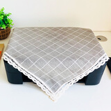 巧林儿 打印机办公室传真机复印机扫描仪电脑盖巾保险箱防尘罩文件柜空气净化器电饭煲多用盖布巾 灰格子 加大号：80*80cm