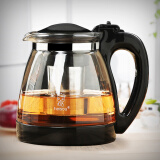 禾艾苏（heisou）玻璃茶壶大容量耐热玻璃花茶壶泡茶器不锈钢过滤冲茶器功夫茶具 2000ml茶壶