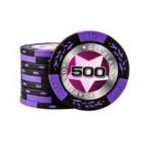 游戏大陆（gameland）麦穗黏土德州扑克筹码 德扑棋牌室麻将专用圆片筹码币14克粘土 10片40mm金额500