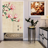 六月大白 门帘布艺中国风棉麻挂帘隔断帘帘中式布帘子卧室半窗帘 中式1 定制尺寸联系客服改价