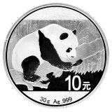 金永恒 2000年-2024年熊猫银币含银量99.9%银 熊猫币纪念币 2016年熊猫银币30克单枚