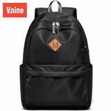第九城（V.NINE） 双肩包男士多功能14英寸电脑包韩版潮流休闲背包学生大容量书包 694332黑色（不带USB）