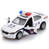 星珀（Symper）仿真合金车双开门模型儿童玩具车声音灯光回力式汽车宝宝金属玩具 中国警车/声光