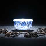 京隆堂珐琅彩陶瓷茶具小茶杯内白功夫茶具茶杯品茗个人单杯 花枝招展反口杯