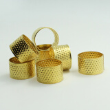 三爱 缝纫DIY工具铜顶针箍金色顶针家居家庭缝补用 金色3个