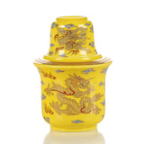 宁不凡陶瓷酒具温酒壶热酒壶烫酒壶酒杯一壶二杯 黄金龙二两装