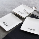 瓷航（CiH） 瓷航小盘子创意日式小吃碟子寿司盘卡通家用小吃正方盘蛋糕盘