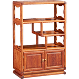 八方客红木家具非洲花梨（学名：刺猬紫檀）茶水柜中式全实木餐边柜 B款小号（69*38*107cm）