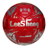 利生足球机缝5号中小学生牛皮户外弹性强劲职业比赛训练用球真皮 【红色】-F9020