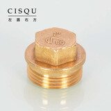 左圆右方（CISQU）黄铜内外丝堵头堵帽水管管道闷头管堵管帽铜堵头水暖配件 1寸铜堵头 50g