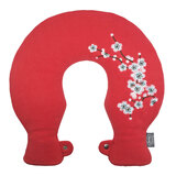 泊斯尔borthU型PVC注水肩颈 热水袋围脖子暖水袋 暖肩颈 暖手宝 热敷暖手袋环保材料披肩护颈椎 U型-红色带图案