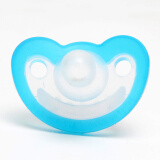 Jollypop 美国进口悠乐宝产院用一体全硅胶婴儿安睡型安抚奶嘴0-6-18个月 1+蓝色偏硬，袋装，适合1岁后磨牙宝宝