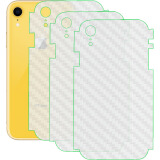cance1 背面的手机后膜碳纤维纹磨砂 防滑全包防指纹后背膜贴纸iPhone xs max/xr iPhone XR 三个装