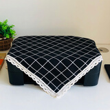 巧林儿 打印机办公室传真机复印机扫描仪电脑盖巾保险箱防尘罩文件柜空气净化器电饭煲多用盖布巾 黑格子 常规号 ： 55*55cm