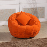 虎图腾个性时尚懒人南瓜沙发客厅休闲卡通卧室阳台单人小沙发椅创意 植绒橘色 单人位