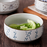 LICHEN陶瓷釉下彩大碗日式餐具高温烧制八英寸 蓝莓20.5厘米口径
