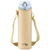 Bolikin杯套通用象印保温杯套带背带水杯袋斜挎水杯套保护套防摔儿童杯套 新款背带杯套金色 600-700ml