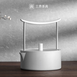 新款三界白西壶不锈钢简升级款二代电陶炉茶炉套装家用铁壶银壶铜壶陶壶玻璃壶观山耐高温壶器具烧水煮茶炉器 单三界不锈钢西壶