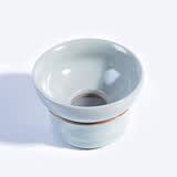 易信 金刚釉汝窑开片茶漏套装过滤器过滤网茶渣网茶漏架功夫茶道零配件托架 汝窑