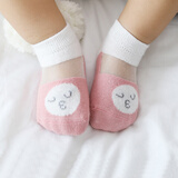 幼稚龙婴儿袜子夏季新生儿袜子男女宝宝袜子超薄透气玻璃丝卡通网眼袜 可爱的粉【3双】 S码【建议6-12个月】