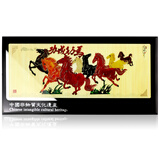 唐赋陕西特色皮影工艺品摆件西安文创礼品纪念品出国送老外礼品中国风 马到成功-大号