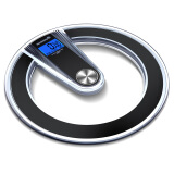 花潮（HC）USB供电语音称重电子秤精准称体重秤健康秤家用体重计 炫酷黑