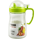 玻璃防漏油壶 调料壶酱油瓶醋瓶子调料瓶 绿色 容量420ml
