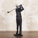 集思美 现代抽象人物摆件家居工艺品儿童房书柜办公室电视柜装饰摆设 高尔夫