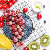 美浓烧 日本进口陶瓷盘子创意餐具日式菜盘碟子家用饺子寿司深盘水果盘 五件套 五个不同花色 8英寸