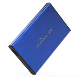 蓝硕 移动硬盘盒2.5英寸 笔记本外接盒子 Type-C金属USB3.0高速固态机械SSD盒SATA U23T Micro-B接口-蓝色+25寸硬包