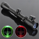DEFIER 3-9x40EG 高清高抗震瞄准镜十字光学 瞄准器 带红绿光 八倍镜 3-9倍白字版 20MM夹具