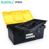 伊莱科（ELECALL） 家用五金手提工具箱收纳箱防震防摔设计多功能维修工具箱空箱 22寸88系列工具箱黄黑色