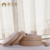 戴玉堂 打坐垫手工草编加厚蒲团榻榻米夏天瑜伽垫佛堂垫子飘窗坐垫窗台垫子 D99-08B直径60高10cm单坐垫（不含座套）