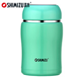 清水（shimizu） 清水不锈钢水杯 女士可爱创意不锈钢真空杯儿童便携水杯子保温杯 女 粉绿色 350ml