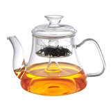 加厚玻璃耐高温蒸茶喷淋壶抽水加热蒸汽泡普洱茶壶煮茶家用功夫茶具整套茶具borun HOME 01款1000ML【单壶】