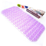 夏浪 浴室防滑垫 家用防滑按摩地垫脚垫 淋浴房卫生间隔水垫防水垫 透明紫色 50x80cm(常规尺寸)