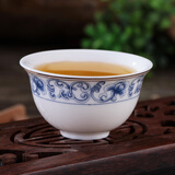 恒古（Heregur）高温陶瓷茶杯品茗杯功夫茶具配件特小号茶钟袖珍型茶杯 潮汕功夫茶小茶杯 特小号盛世青花8个