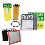 曼牌原装 滤清器/滤芯/原厂汽车保养套装 三滤（双效活性炭空调滤芯+空气滤芯+机油滤）专用于 道奇酷威3.6 空气滤芯 韦斯特品牌