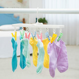 inomata日本晾衣架可折叠8夹子衣架旅行便携衣架夹晒袜子内衣衣架