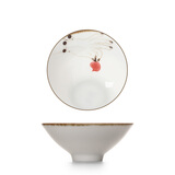 饮致景德镇仿古青花主人杯个人用功夫茶具家用陶瓷品茗茶杯斗笠杯茶盏 斗笠-窑变佛手60ml