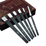 天艺扬州三把刀修脚刀7件套足道木盒装修脚工具套装含指甲剪磨刀石修脚刀工具套装