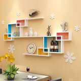 城市密码墙上置物架客厅电视背景墙墙面装饰架壁挂墙壁隔板卧室墙柜 套餐P