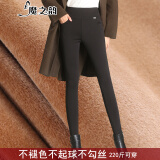 魔之韵薄款打底裤女士外穿小脚铅笔弹力裤子高腰紧身魔术裤春夏秋季8118 黑色（长裤冬季） 加绒 L (110-120斤左右)