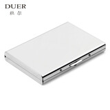 杜尔金属卡包防盗刷RFID屏蔽防NFC超薄防消磁银行卡套风琴卡盒男女士不锈钢 不锈钢简约款镜面-如需要刻字请留言说明