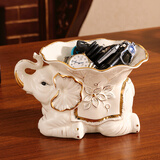 达沃 招财象钥匙收纳盘摆件客厅欧式家居装饰品进玄关电视柜工艺品 招财象收纳盘