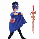 格瑞芬 万圣节服装儿童男女孩 道具面具披风装饰创意玩具 美国队长披风+剑+面罩+护腕+腰带