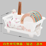 放碗架沥水架沥碗架晾碗柜厨房用品用具置物架餐具滴水塑料 中号侧面沥水碗架白色