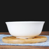LICHEN景德镇骨瓷餐具米饭碗面碗纯白陶瓷汤碗多规格可选 6英寸面碗