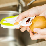 Cuteda企鹅陶瓷削皮器水果刀刨小巧可爱迷你便携创意削皮器宿舍学生宿舍飞机动车火车高铁去皮刮皮刀 企鹅刨绿色