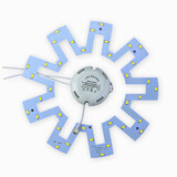 登展 接线端子LED灯板吸顶灯灯芯齿轮改造灯板家用照明装饰灯led灯盘光管改装替代节能灯管替换光 18W齿轮改造灯板-直径22.5CM-正白光